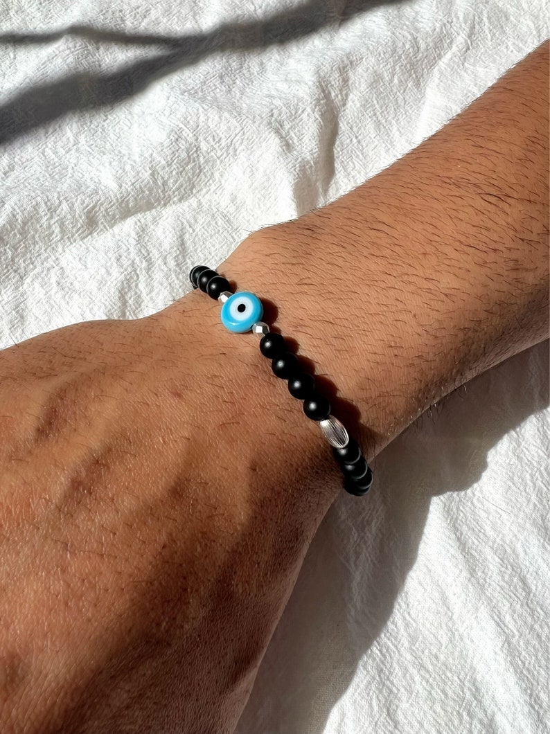 Men's Bracelet, Evil Eye Bracelet, Protection Bracelet Men, Evil Eye Charm, Made in Greece by Christina Christi Jewels. image 1