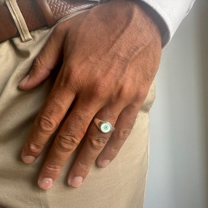 Silver Evil Eye Ring Men, Silver Band Men, Silver Ring Men, Evil Eye Ring, Adjustable Ring, Gift for Him, Made in Greece.