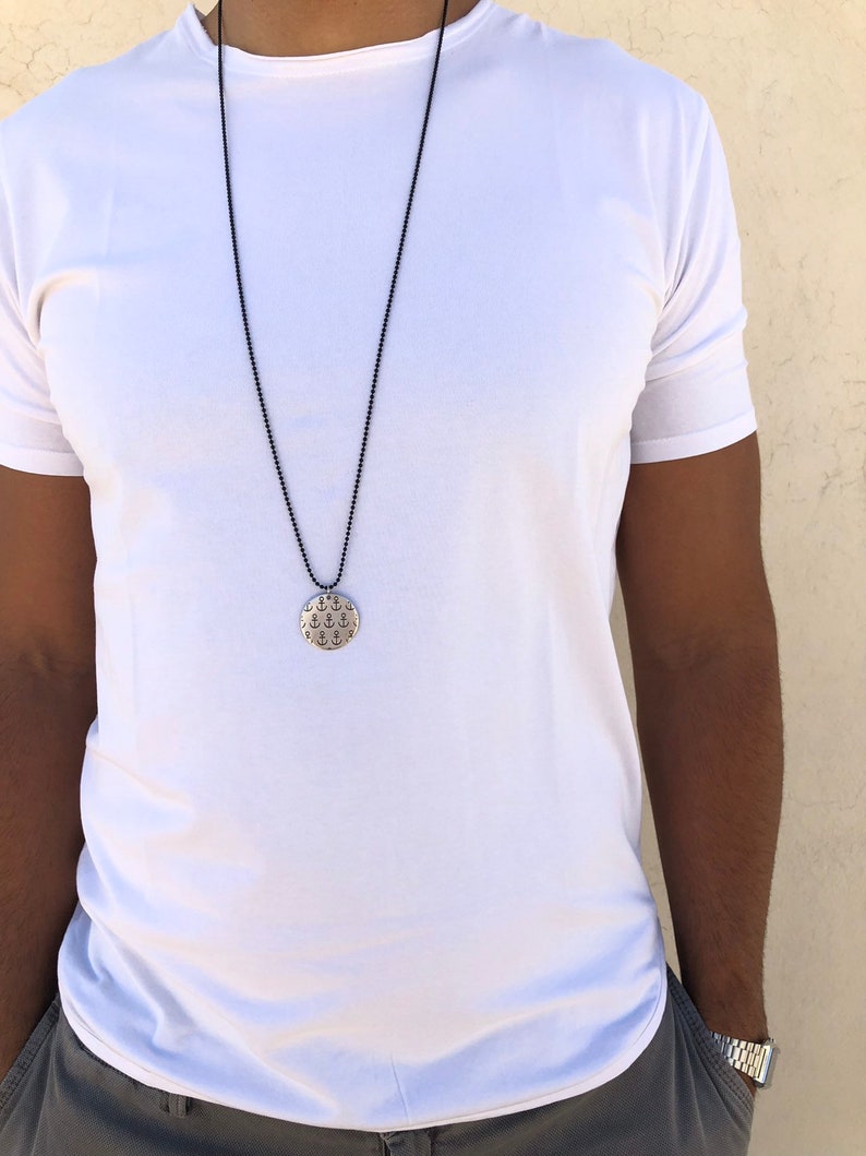 Mens Necklace Silver Nautical Necklace Anchor Necklace Made in Greece by Christina Christi. Anchor Jewelry