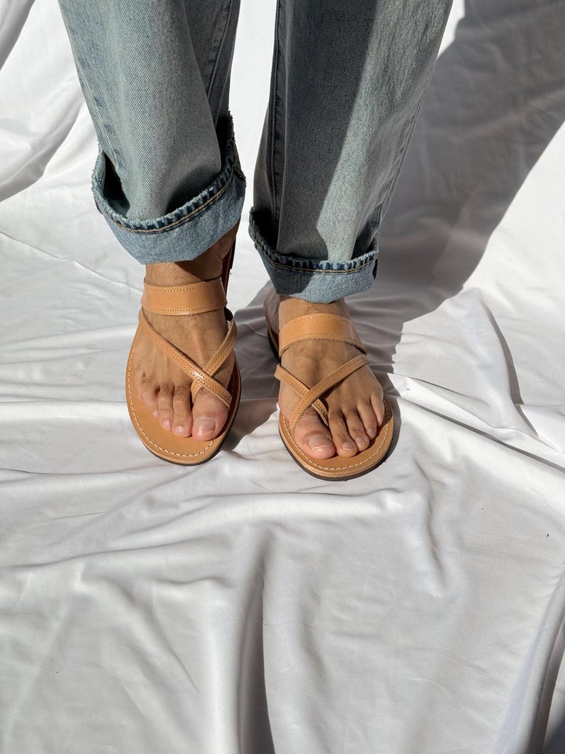 Mens Sandals, Handmade Leather Sandals Men, Greek Summer Shoes, Mens Beach Sandals. image 7