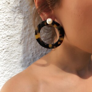 Large Hoop Earrings, Boho Earrings, Ehnic Earrings, Studs Earrings, Made in Greece by Christina Christi. image 8