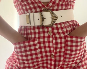 Cinto largo, cinto de couro, fivelas de cinto estilo boho, cinto largo, por Christina Christi.
