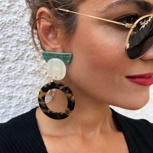 Clip on Earrings Round Earrings Bohemian Earrings Hoop Etsy