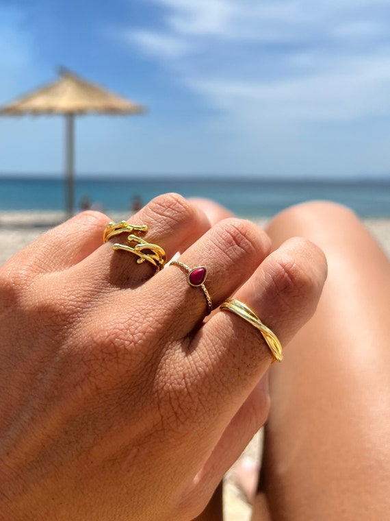 Anillos minimalistas oro hotsell