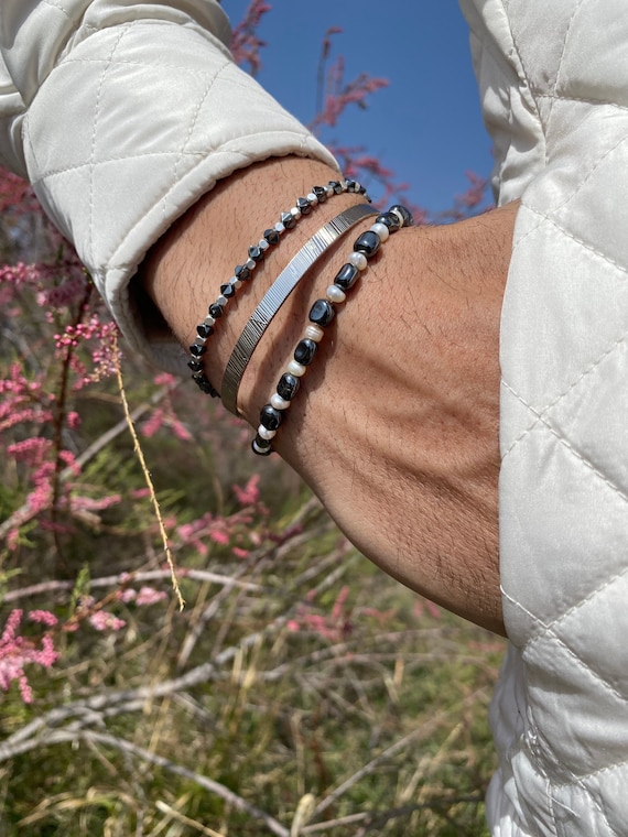 Handmade Wooden Beaded Bracelet Men Jewelry Yoga Gifts Wrist Gift Hippie  Boho | eBay