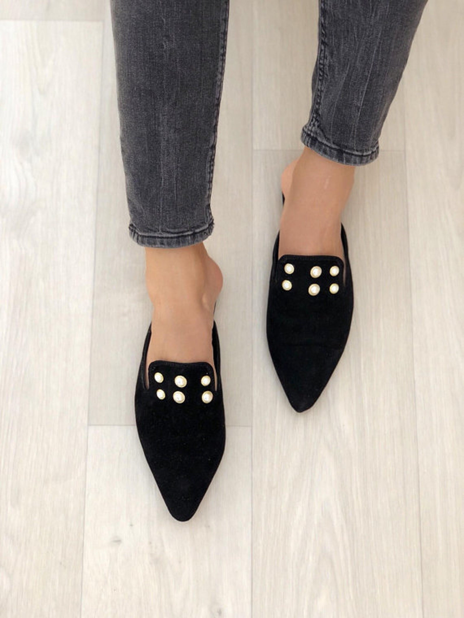 womens casual slip on mules