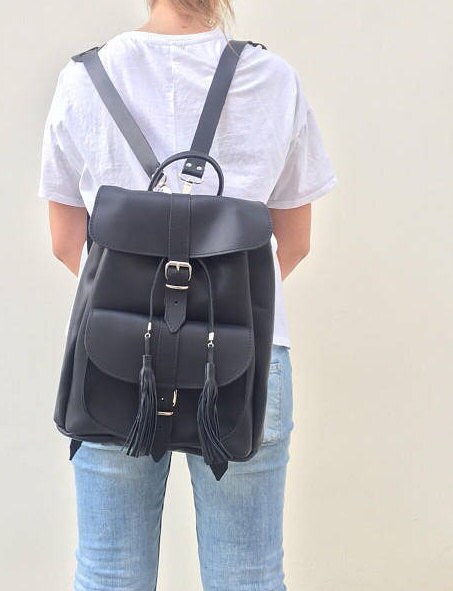 European leather clearance backpack