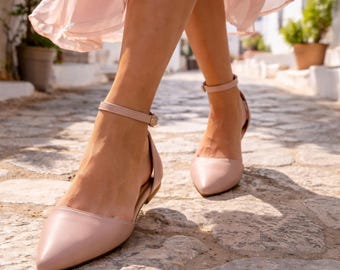 Women Leather Mules, Handmade Mules, Slingback Sandals, Summer Shoes, Made in Greece.