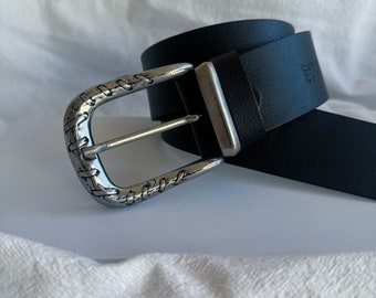 Cinturón para hombre, cinturón de cuero personalizado para hombre, hebillas negras para cinturón, accesorios para hombre, de Christina Christi.