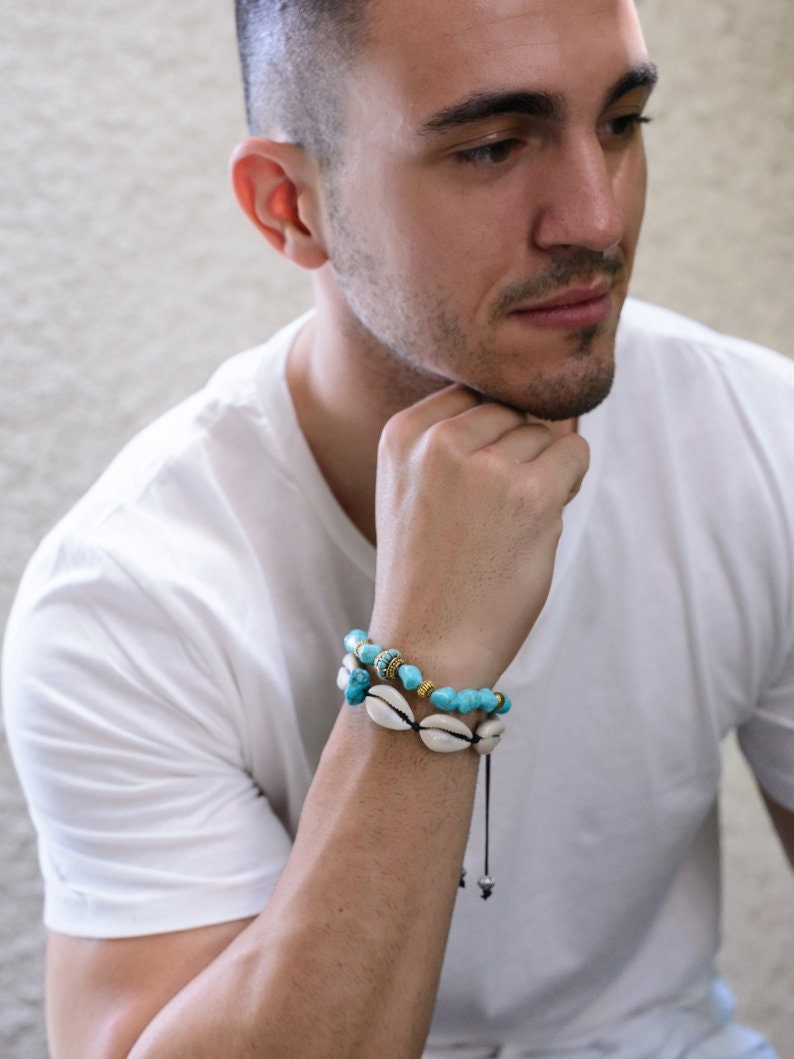 Cowrie Shell Bracelets Beach Bracelets Mens Bracelets Etsy UK