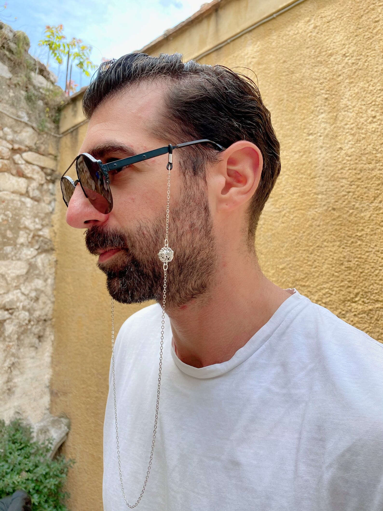 Mens Chain for Sunglasses Silver Sunglasses Chain Men Etsy