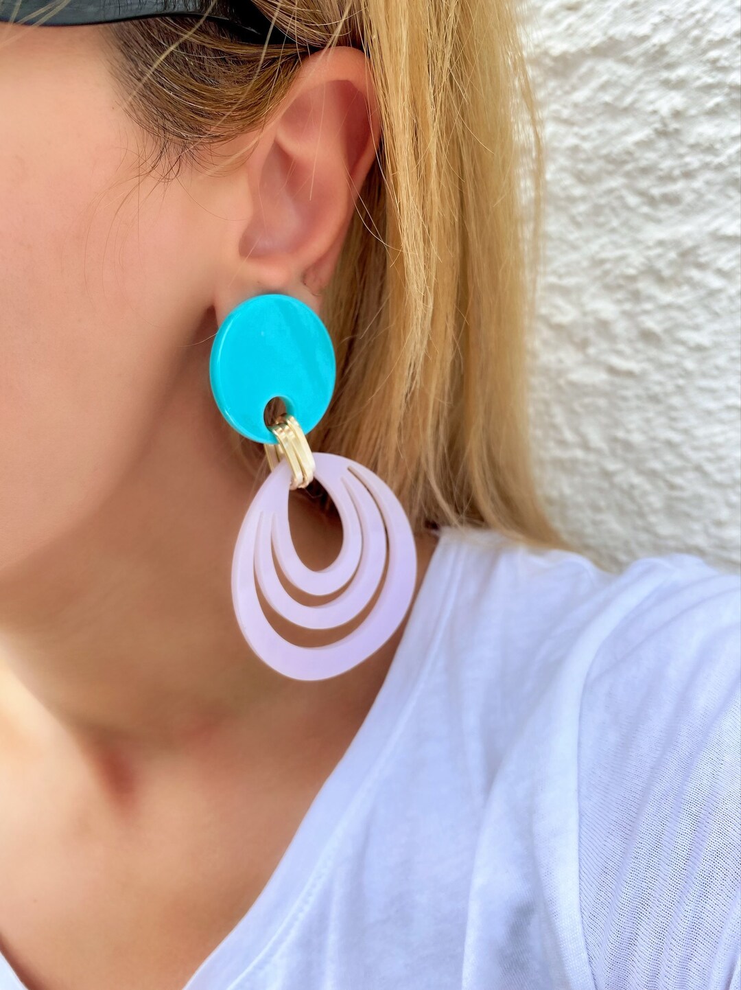 Clip on Earrings, Statement Earrings, Modern Earrings, Unpierced Ears