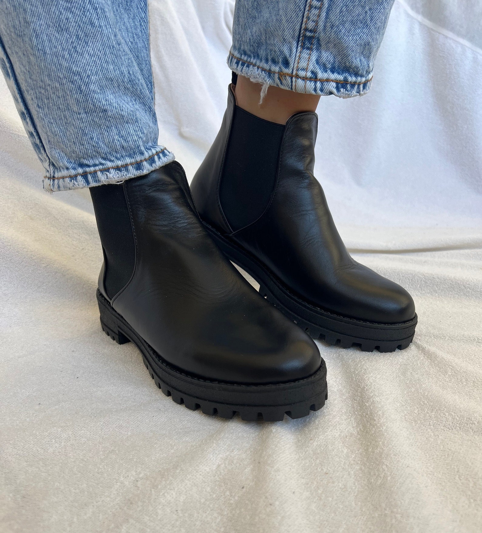 ladies black ankle boots