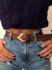 Bohemian Arrow - Brown Leather Belt, Women Belt, Handmade Belt Buckle, Gift for Her, Made from Real genuine Leather, Made in Greece. 