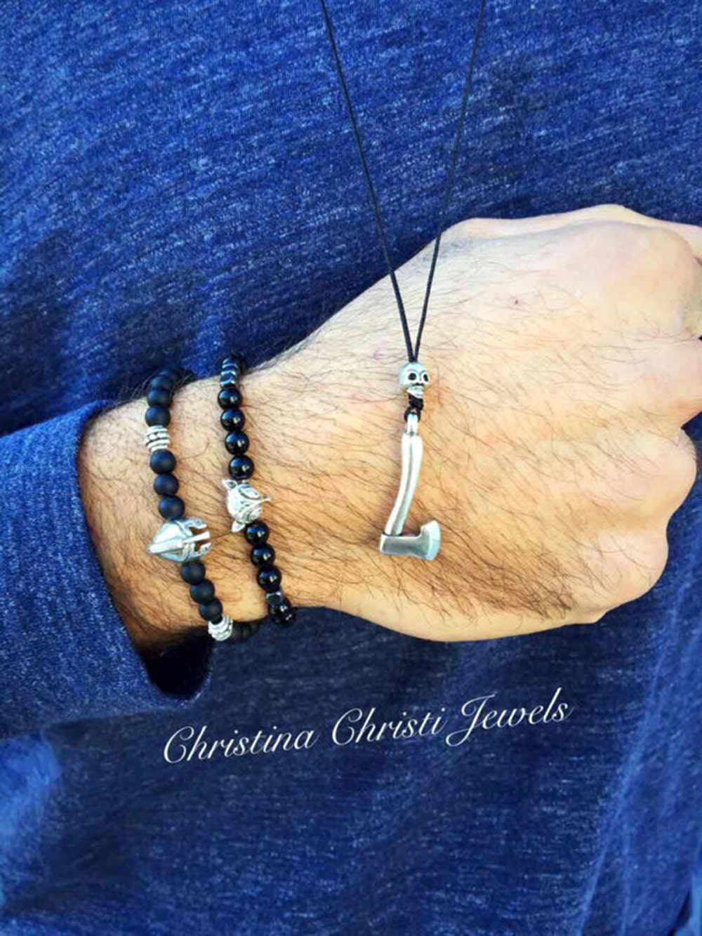 Mens Necklace Axe Silver Necklace Mens Jewelry Gift for Etsy