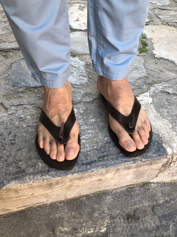 Men's Leather Sandals & Leather Flip Flops