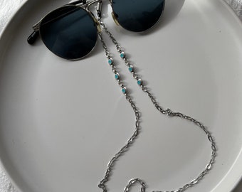 Silver Sunglasses Chain, Eyeglasses Chain, Silver Glasses Holder, Glasses Lanyard, Gift for Her, Made in Greece