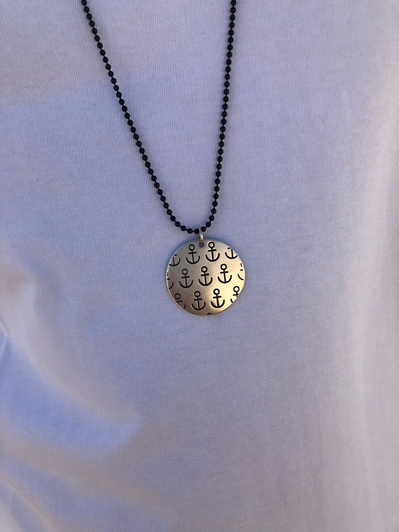 Mens Necklace Silver Nautical Necklace Anchor Necklace Made in Greece by Christina Christi. Anchor Jewelry