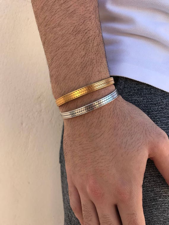 Leonardoda Crueldad Dar permiso Pulsera de hombre pulsera de esclava para hombre pulsera de - Etsy España