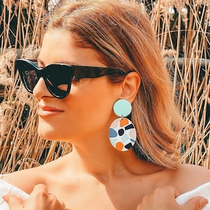 Non Pierced Boho Earrings: Colorful Clip On Earrings, Made in Greece