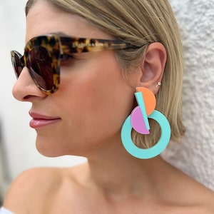 Large Hoop Earrings – Handmade Lightweight Summer Earrings – Boho Statement Jewelry – Gold Hoop Earrings for Women – Christina Christi