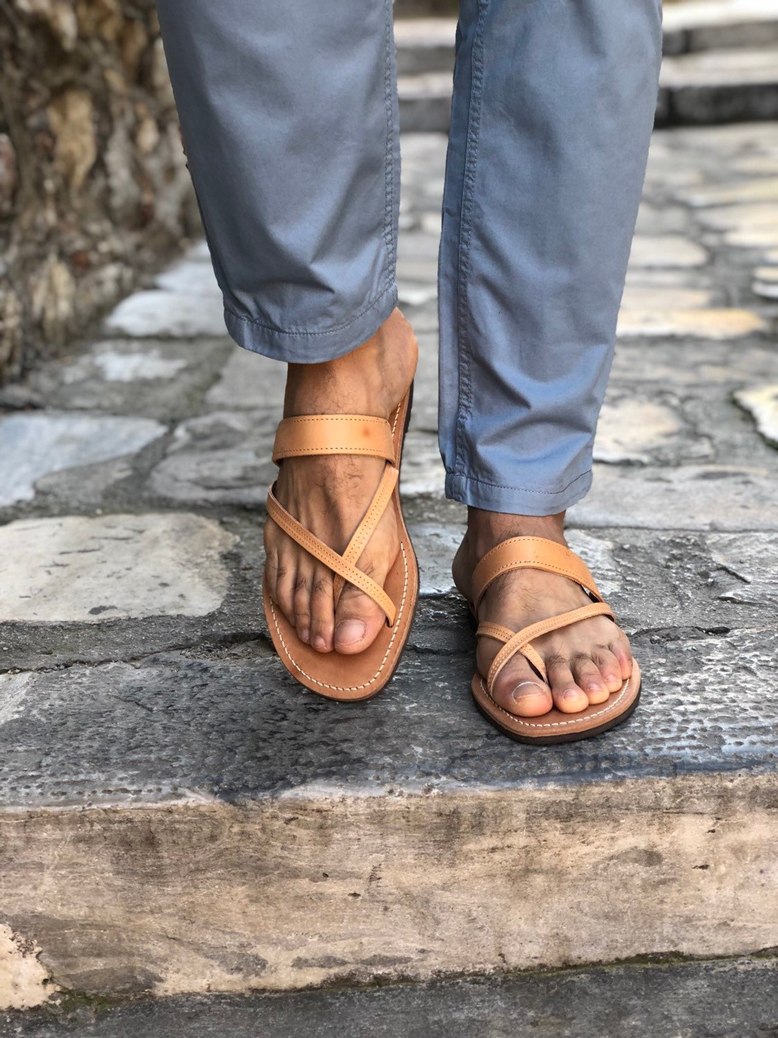 Leather Sandals Men Beach Sandals Mens Sandals Greek - Etsy