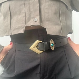 Women Belt, Black Leather Belt, Custom Leather Belt, Handmade Belt, Gift for Her, Made from Real genuine Leather - Dark Arrow