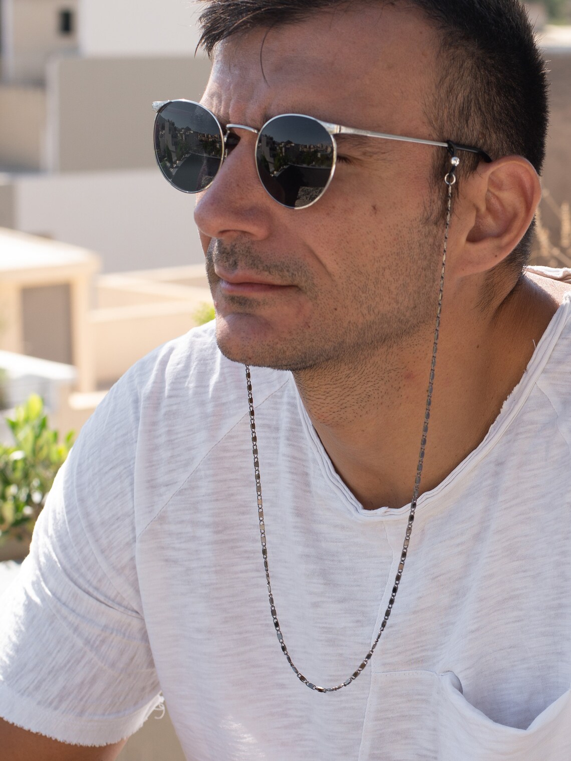 Glasses Chain Men Gray Glasses Chain Mens Sunglasses Chain Etsy