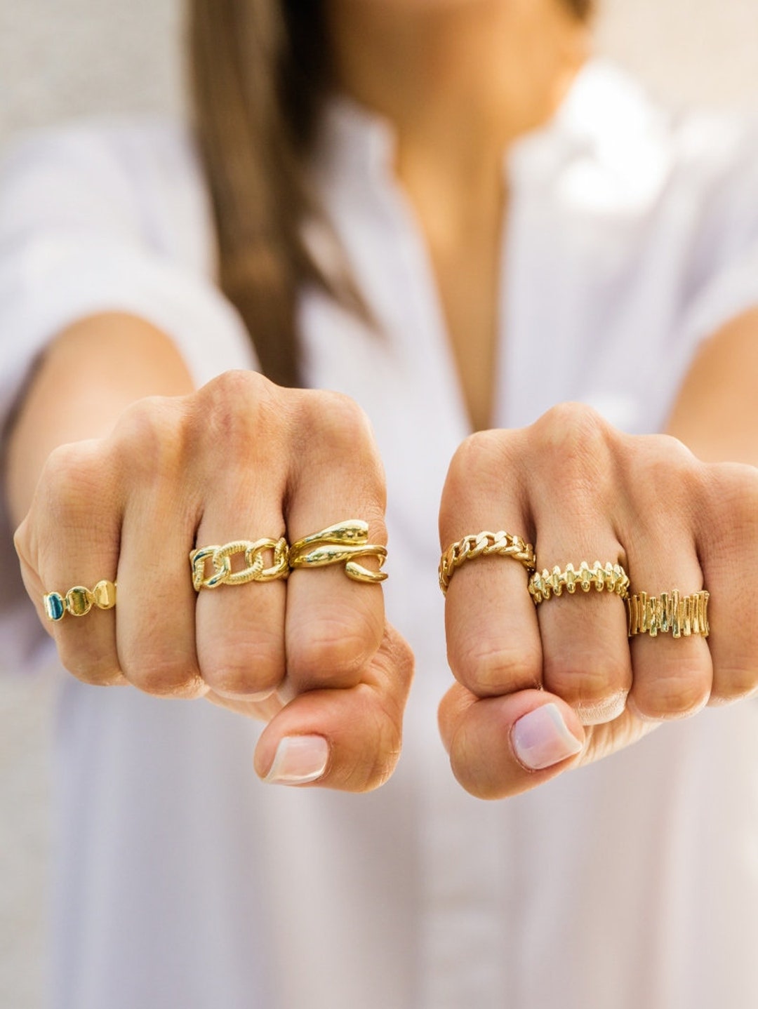 The Maki Gold Clover Ring | Sister Sister Jewelry