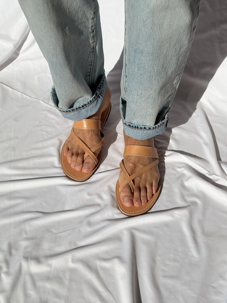 Mens Sandals, Handmade Leather Sandals Men, Greek Summer Shoes, Mens Beach Sandals. image 6