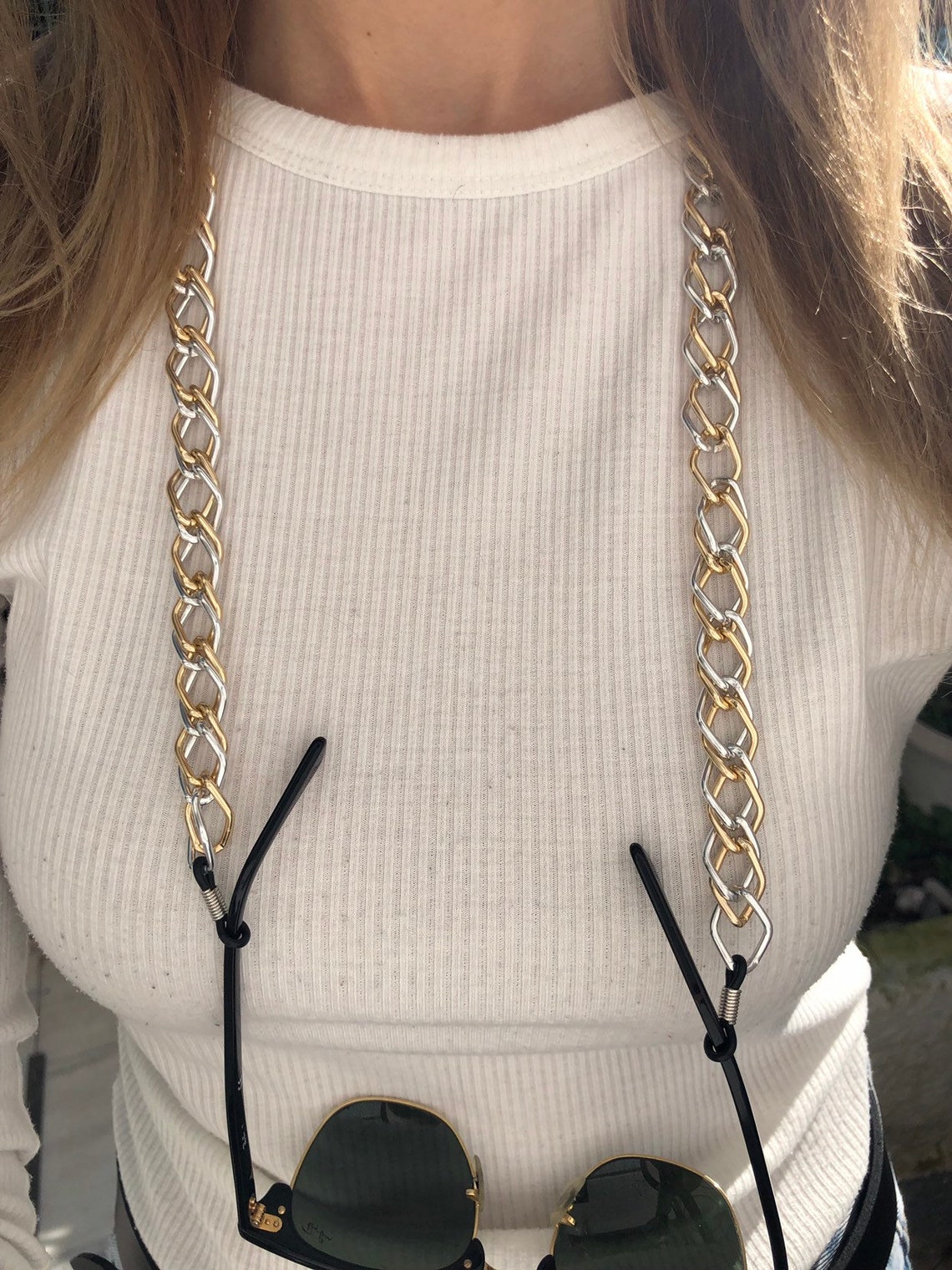 Double Sunglasses Chain Glasses Chain Eyeglasses Chain Etsy