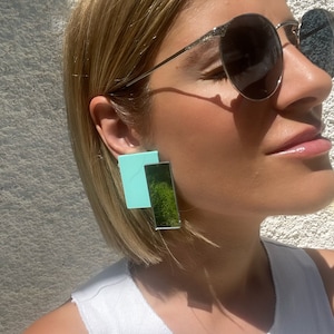 Moderne Ohrclips, Statement Ohrringe, ethnische Ohrringe, Geometrische Ohrringe, handgemachte Ohrringe, Geschenk für sie, Made in Griechenland.