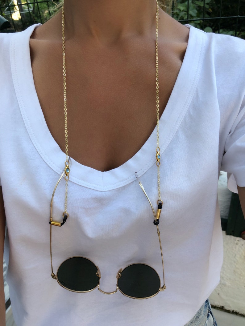 Eyeglass Chain Gold Glasses Chain Sunglasses Chain Etsy UK