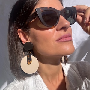 Ethnic Clip On Earrings, Round Earrings, Boho Earrings, Clip Earrings, Statement Earrings, Circle Earrings, Unpierced Ears Gift for Her.