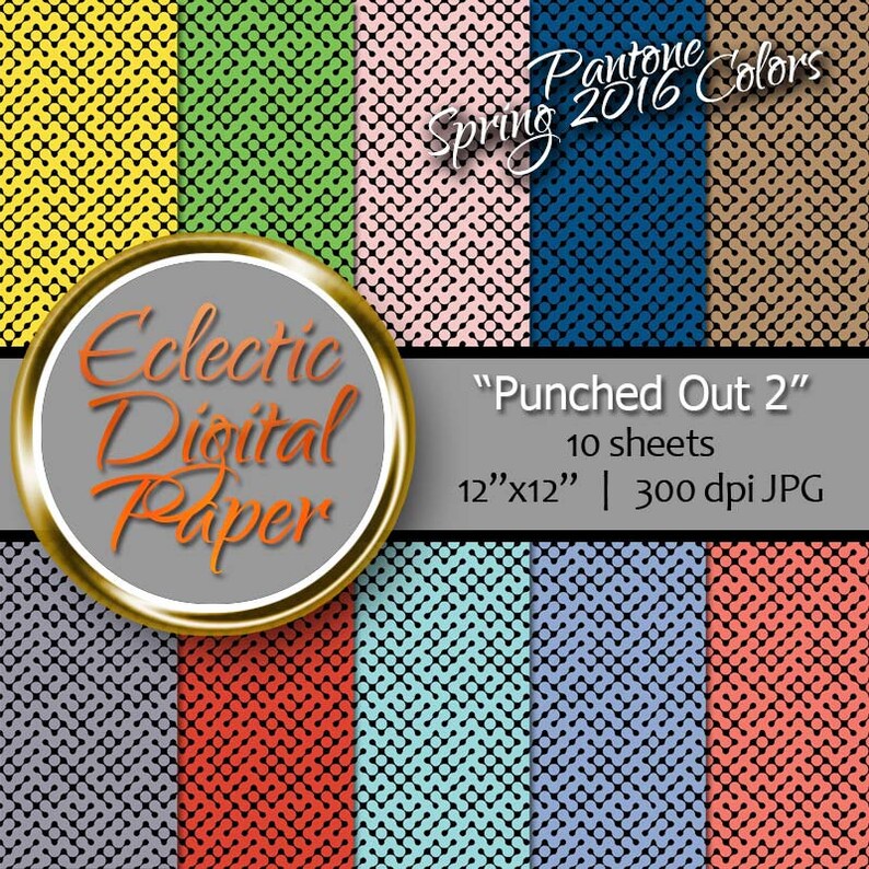 Buy Digital Paper Punched Out Punched Paper Pattern Colorful Online in