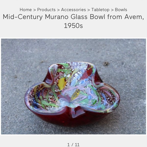 Murano Glass Ashtray Etsy