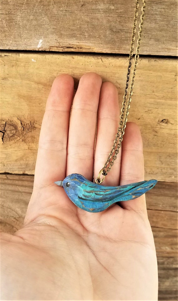 インディゴバンティングネックレス - Etsy 日本
