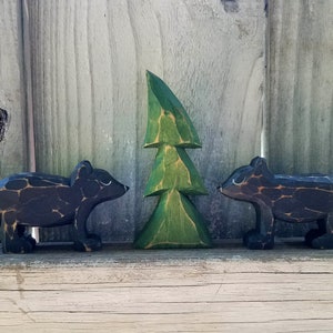 Black Bears and Tree
