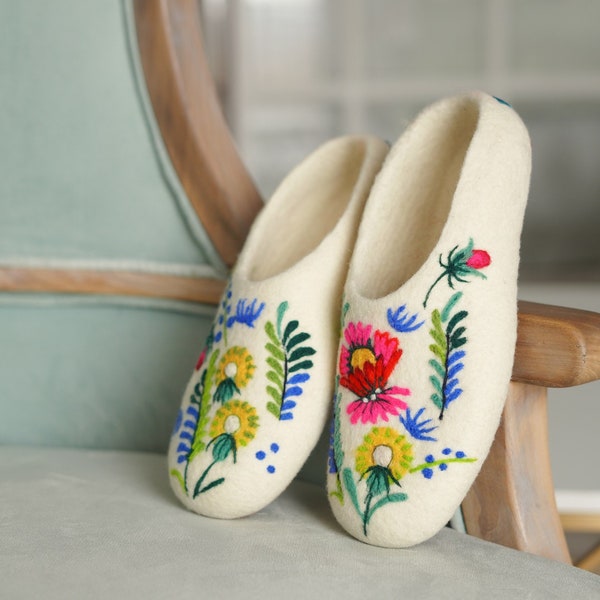felted wool slippers