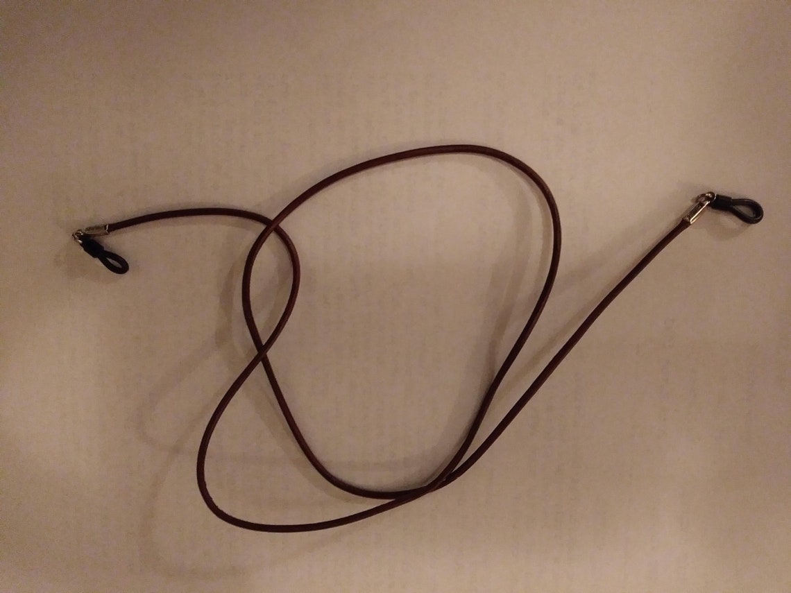 Brown leather sunglass/spectacle cord Etsy