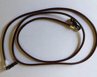 Siena - Dark brown leather sunglass/spectacle cord