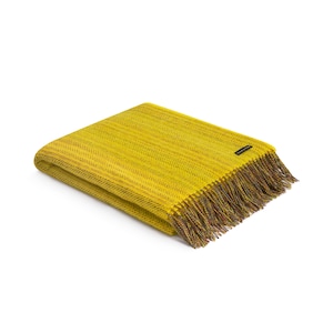 Irish 100% Donegal Tweed Wool Throw | Yellow | Made in Ireland