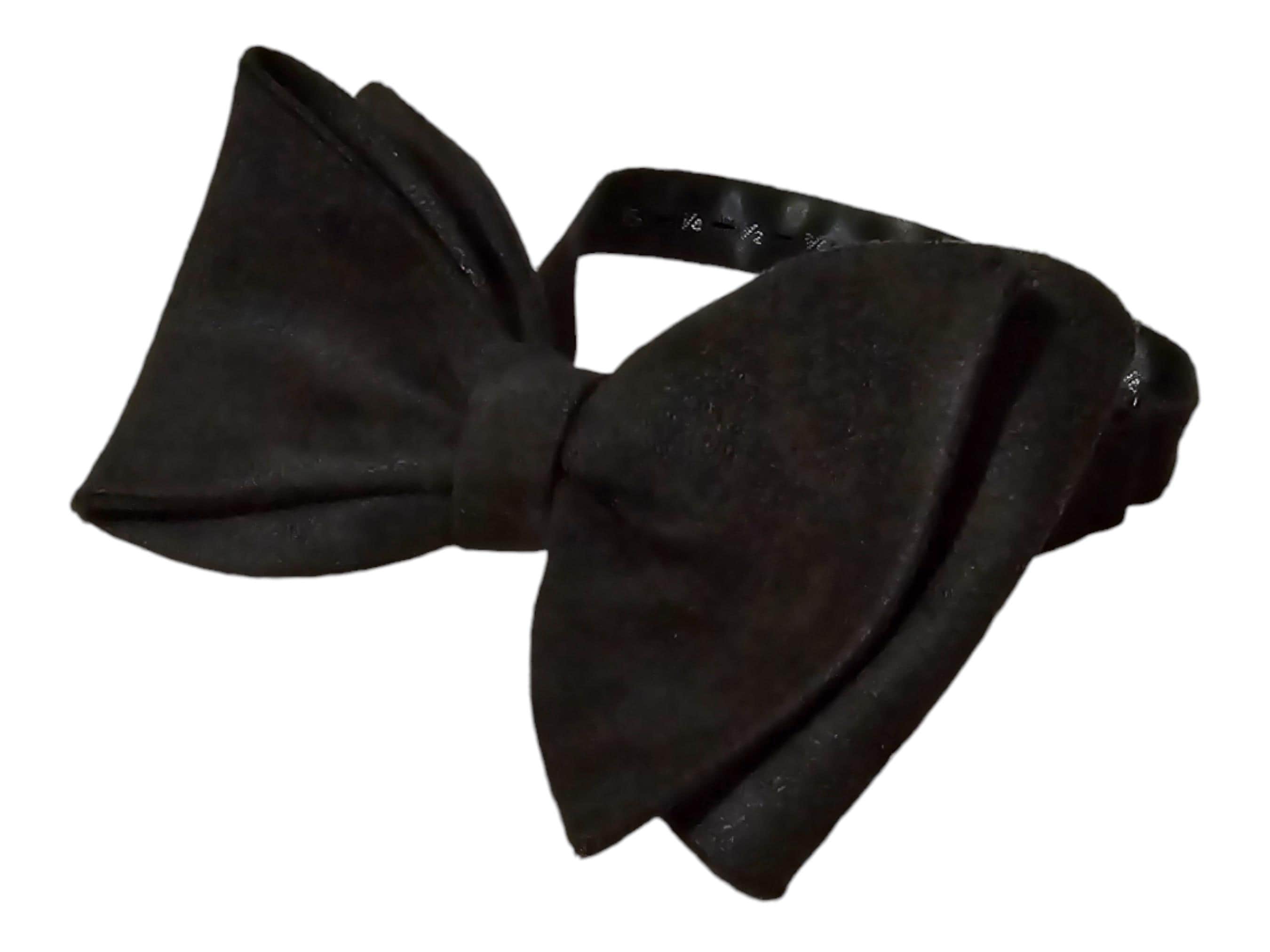 Suede Tuxedo Bowtie: Handmade Adjustable Evening Wear