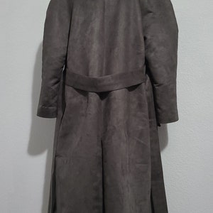 The Pirate Outfitters Epic Trench Coat in Battleship Grey Suede XSmall image 8