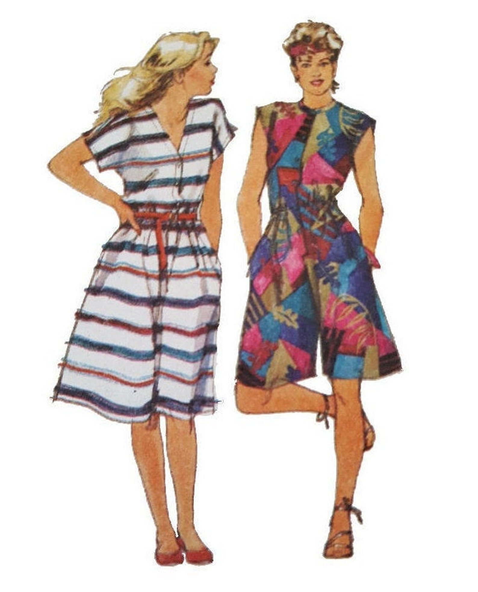 Sewing Pattern Misses Culotte Dress Vintage Uncut Pattern | Etsy