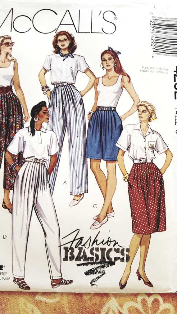 Misses Culotte Skirt Pants Shorts Pattern Vintage 80s Gem Misses Culotte Skirt Pants Shorts Pattern Vintage 80s Gem