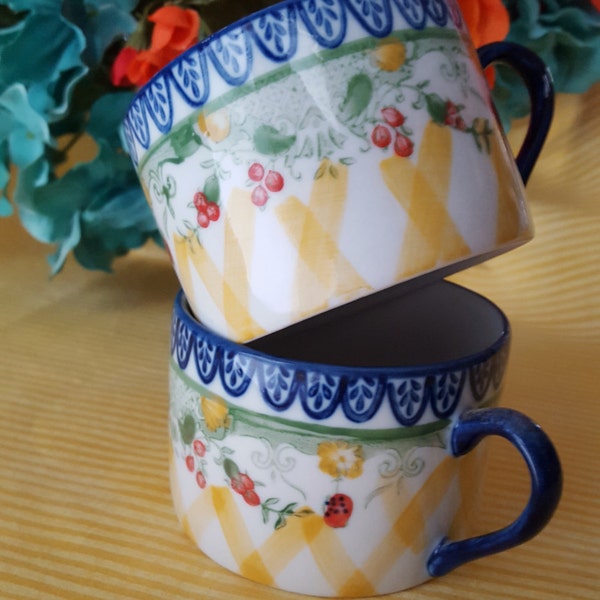 Cup Set of 2 coffee espresso English-style hand painted porcelain grace and simplicity elegant Tea Cup, Wonderland Tea Party Gift Idea