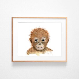 Orangutan Print - Watercolour Painting