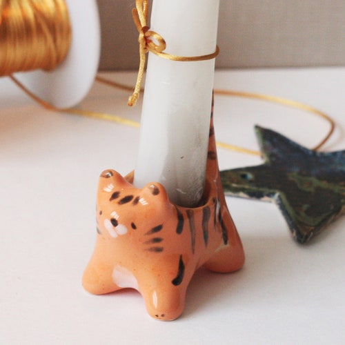 Bunny Candle Holder/ Ceramic Candle Bowl/ Ceramic Rabbit Etsy