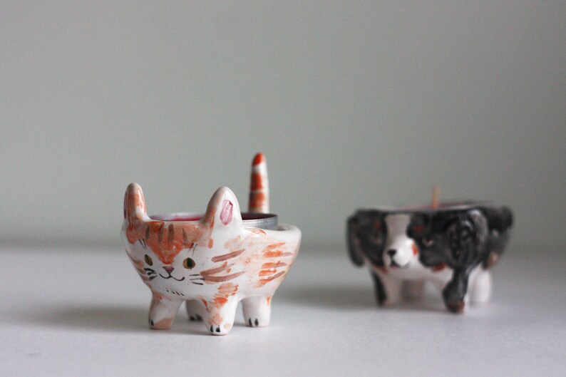 Custom Pet Candle Holder/ Handmade Ceramic Candle Bowl/ Dog Etsy